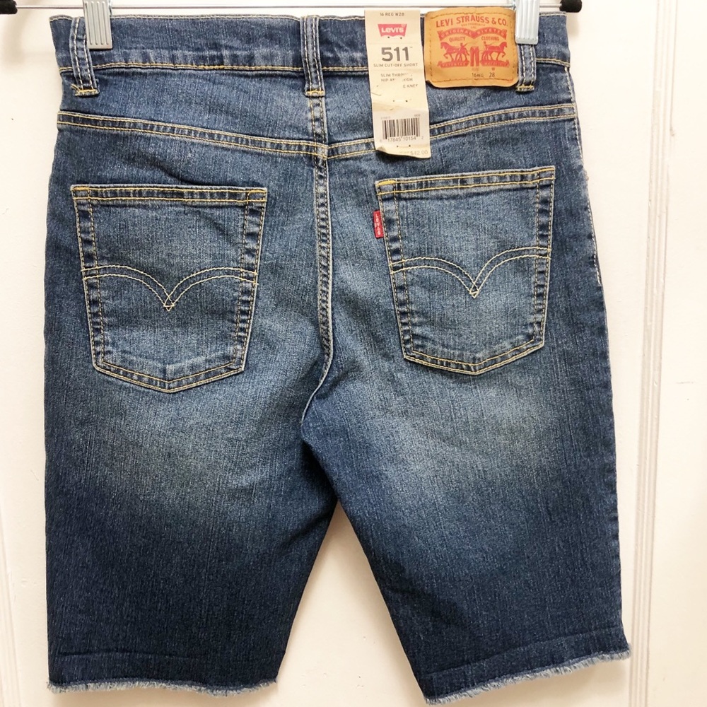 Levi’s 511 Slim Cut-Off Raw Edge Jean Shorts-New With Tags - Picture 2 of 11